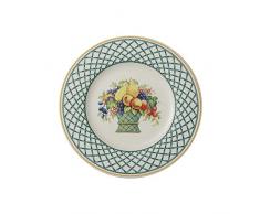 Villeroy & Boch Basket Garden Frühstücksteller, 21 cm, Premium Porzellan, Weiß/Bunt