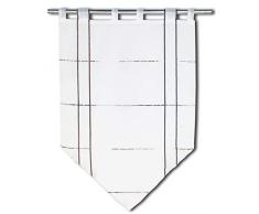 Startex 60 Scheibengardine, Fensterspitze 2240 02 60 x 90 cm Weiss grau beige Plüschgarn Effektbatist