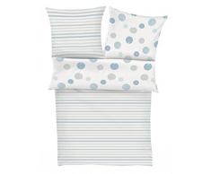 s.Oliver 6464-630 100x135cm Bettwäsche-Set, Biber, Blau, 135 X 100 X Cm