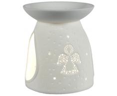 Himmlische Düfte Geschenkartikel GmbH Oilburner Engel Duftlampe, Porzellan, weiß, 10 x 10 x 12 cm