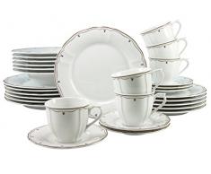 Creatable, 16862, Serie Flora Vienna, 30tlg Kombiservice, Porzellan, Mehrfarbig, 43 x 36.5 x 32.5 cm, 30-Einheiten