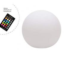 8 seasons design | LED Kugellampe Shining Globe (à 50 cm groÃ, multicolor, RGB Farbwechsel, dimmbar, XXL Kugelleuchte, Kugel für innen & auÃen) weiÃ