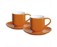 ASA Coppa Espressotassen, Keramik, orange/weiß, 5.8x5.8x5.6 cm, 4-Einheiten