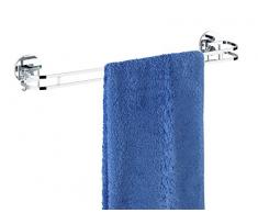 WENKO 21777100 Turbo-Loc Edelstahl Handtuchstange, Befestigen ohne bohren, Edelstahl rostfrei, 52 x 7.5 x 8.5 cm, Glänzend