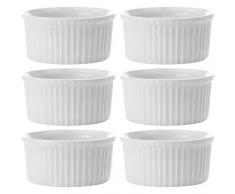 Maxwell Williams 5252500 White Basics Auflaufförmchen groß, 6-er Set, Porzellan
