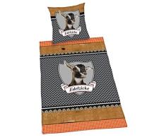 Herding YOUNG COLLECTION Bettwäsche-Set, Edelzicke, Kopfkissenbezug 70x90cm, Bettbezug 140x200cm, 100% Baumwolle, Linon, mit leichtläufigem Reißverschluss