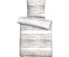 biberna 0077242 Single-Jersey Bettwäsche Garnitur mit Kopfkissenbezug (Baumwolle) 1x 155x220 cm + 1x 80x80 cm, kakao