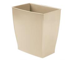 iDesign 64777EU Papierkorb Mono Rechteckiger Abfalleimer Mülleimer, 18,03 x 28,45 x 30,48 cm, taupe, plastik