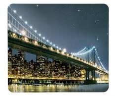 Wenko 2712920100 Motivplatte Brooklyn Bridge, für Glaskeramik Kochfelder, Schneidbrett, Gehärtetes Glas, 5650 x 50 x 0.556 cm, Mehrfarbig