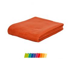Biederlack Wohn- und Kuscheldecke, 60 % Baumwolle, Veloursband-Einfassung, 150 x 200 cm, Terracotta, Orion Cotton, 240035