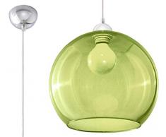Sollux Lighting BALL Pendelleuchte, Glas, Grün, Chrome
