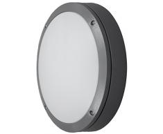 Akzentlicht LED Aussenleuchte mit Dämmerungsschalter, Glas, Integriert, 10 W, Neutralweiß, 27.5 x 27.5 x 7.6 cm