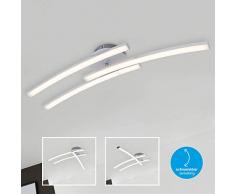 Briloner Leuchten LED Deckenleuchte, Deckenlampe 3-flammig, Schwenkbar, 18 Watt, 1.440 Lumen, 3.000 Kelvin, Aluminiumfarbig, 565x120x105mm (LxBxH), W, aluminiumfarben