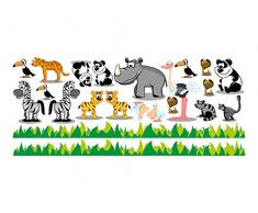 Graz Design 731009 Wandsticker Wandtattoo Kinderzimmer Zoo Tiere Set 22 Teile