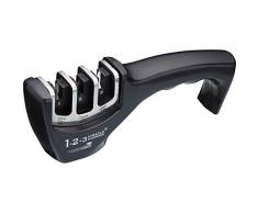 Kitchen Craft Messerschärfer Master Class 3in1 in schwarz, Mischung aus Mehreren Materialien, 12 x 17 x 22 cm