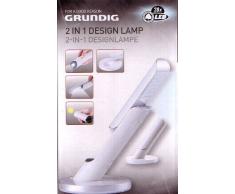 Grundig Tischlampe 2 in 1 mit Taschenlampe 32 LEDs Extra White, mehrfarbig