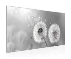 Bilder Blumen Pusteblume Wandbild 100 x 40 cm Vlies - Leinwand Bild XXL Format Wandbilder Wohnzimmer Wohnung Deko Kunstdrucke Grau 1 Teilig - MADE IN GERMANY - Fertig zum Aufhängen 023612c