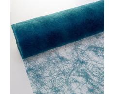 Deko AS GmbH Sizoflor Tischband türkis 60 cm Rolle 25 Meter 60 020-R