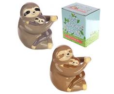 Puckator - Just Hanging Around Faultier und Baby Keramik Spardose