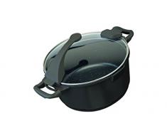 BergHOFF Virgo aus Aluminium, 28 cm, Dark Die Ferno Green Kochtopf, beschichtet, schwarz