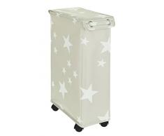 Wenko Wäschesammler Corno Stella Wäschekorb mit Deckel Fassungsvermögen 43 L, Polyester, Multicolor, 40 x 18 x 60 cm