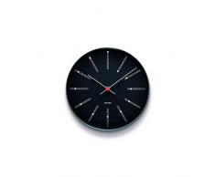 Arne Jacobsen Bankers Wanduhr, Aluminium, schwarz, 21cm