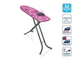 Leifheit Bügeltisch AirBoard M Shoulder Compact 60years Color Edition pink, ultraleichtes Bügelbrett mit Schulterpassform für Dampfbügeleisen, Dampfbügeltisch mit Zwei-Seiten-Bügeleffekt