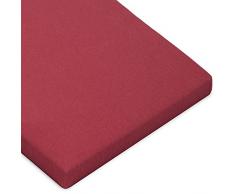CelinaTex Casca Topper Spannbettlaken 180x200-200x220 cm Bordeaux rot Baumwolle Spannbetttuch Elastan Laken