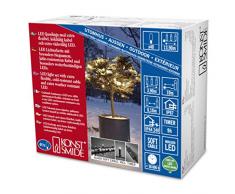 Konstsmide 6630-117 Micro LED Lichterkette / für AuÃen (IP67) / schutzisoliert/umgossen / mit 9h Timer / 40 warm weiÃe Dioden / schwarzes Softkabel