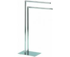 Kela 18781 Handtuchhalter, 2 Arme, Verchromtes Metall, 81 cm Höhe, Style, Chrom