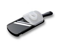 Kyocera CSN-182S-NBK Julienne Hobel mit Keramikklinge, doppelseitiger Schliff inklusive Fingerschutz Küchenhobel, 27,7 x 9,2 x 1,6 cm, schwarz