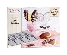 Städter We Love Baking Backform, Metall, Silber, 35 x 27 cm