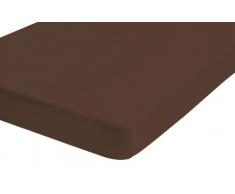 Biberna 77866/549/388 Jersey-Elastic Spannbetttuch / 120 x 200 cm - 130 x 220 cm / Farbe: topas/mocca