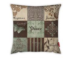 Bonamaison Dekorativ Kissenhülle, Kissenbezug, Zierkissenbezug, Wohnkultur, Für Sofa, Kaffeestube, Größe: 45X45 cm - Entworfen und hergestellt in der Türkei