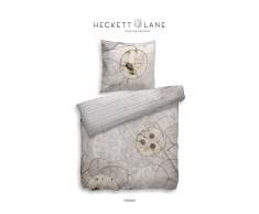 Heckett Lane Bettwäsche 100% Baumwolle Holsted 135x200 (80x80) Naturell