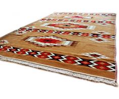 Damaskunst Neu,Sandy Braun,Rot,Braun,WeiÃ, Teppich 200 cm x 300 cm,Kelim Orient,Wand Teppich,Carpet, Rug, S 1-6-82