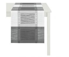 APELT Läufer, Polyester, Grau/weiß, 44 x 140 x 0.5 cm