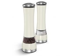 Morphy Richards Elektronische Salz- und Pfeffermühle mit Licht, Elfenbein-/cremefarben