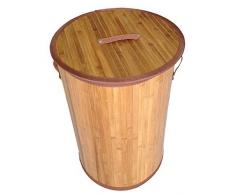 GMMH Original LN47 Bambus Wäschekorb Aufbewahrungsbox Wäschetruhe Wäschebox Wäschesammler Korb