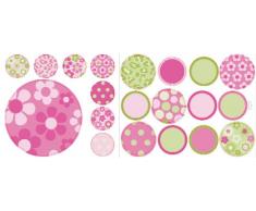 Wallpops Wandsticker, Punkte-Design, Pink