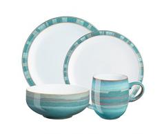 Denby Azure Coast Speiseteller Azur-Küste one size 4-teiliges Set
