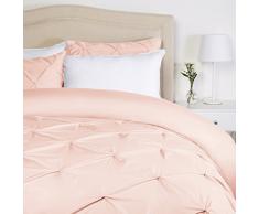 Pinzon - Bettwäsche-Set mit Quetschfalten, 200 x 200 cm - Blassrosa