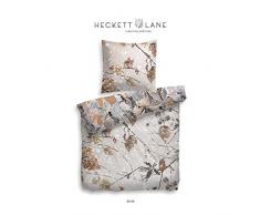 Heckett Lane Mako-Satin Wendebettwäsche Ernie 135x200 (80x80) Hazel Grey