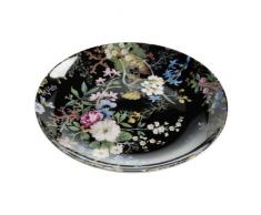 Maxwell & Williams WK01520 Kilburn Teller, Kuchenteller, Frühstücksteller, Midnight Blossom, 20 cm, in Geschenkbox, Porzellan