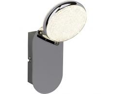 Brilliant Cassy LED Wandspot Wandstrahler Fernbedienung dimmbar schwenkbar RGB Farbwechsel chrom 260 Lumen, LED integriert