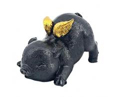 Bellaa 23646 Dekofigur Fliegendes Schwein, 16,5 cm