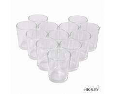 Hosleys Weihgabe Teelichthalter aus Klarglas, 72 Stück, Große Menge kaufen. Ideal für Partys, Hochzeiten, Events, Aromatherapie oder den täglichen Gebrauch. Teelichter.