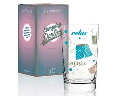 RITZENHOFF Everyday Darling Softdrinkglas von Liana Cavallaro , aus Kristallglas, 300 ml, mit trendigen Dekoren