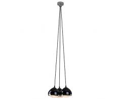 Brilliant 04376/06 Rider Pendelleuchte, 3-flammig, E14, 3x 25 W, LED geeignet, Metall / Glas, schwarz