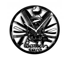 Instant Karma Clocks Wanduhr aus Vinyl für die Wand Geschenkidee Vintage Handmade Friseur Haare Salone Schönheit Barbiere Herren Barber Shop